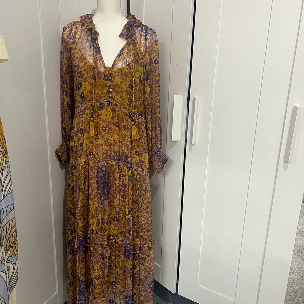 Anthropologie size MP - Floral Long Sleeve Dress